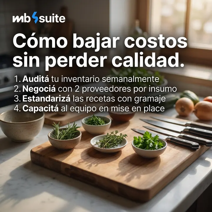 Cómo bajar costos sin perder calidad.